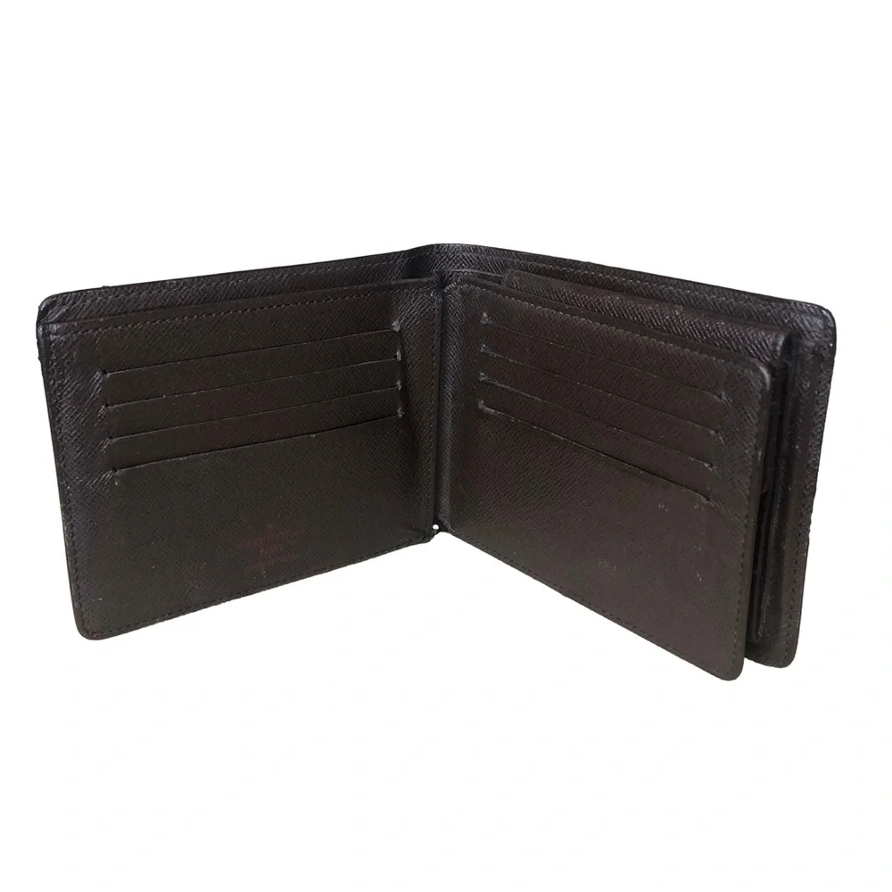 LOUIS VUITTON Damier Ebene Portefeiulle Florin Bifold Brown Wallet w ID Holder